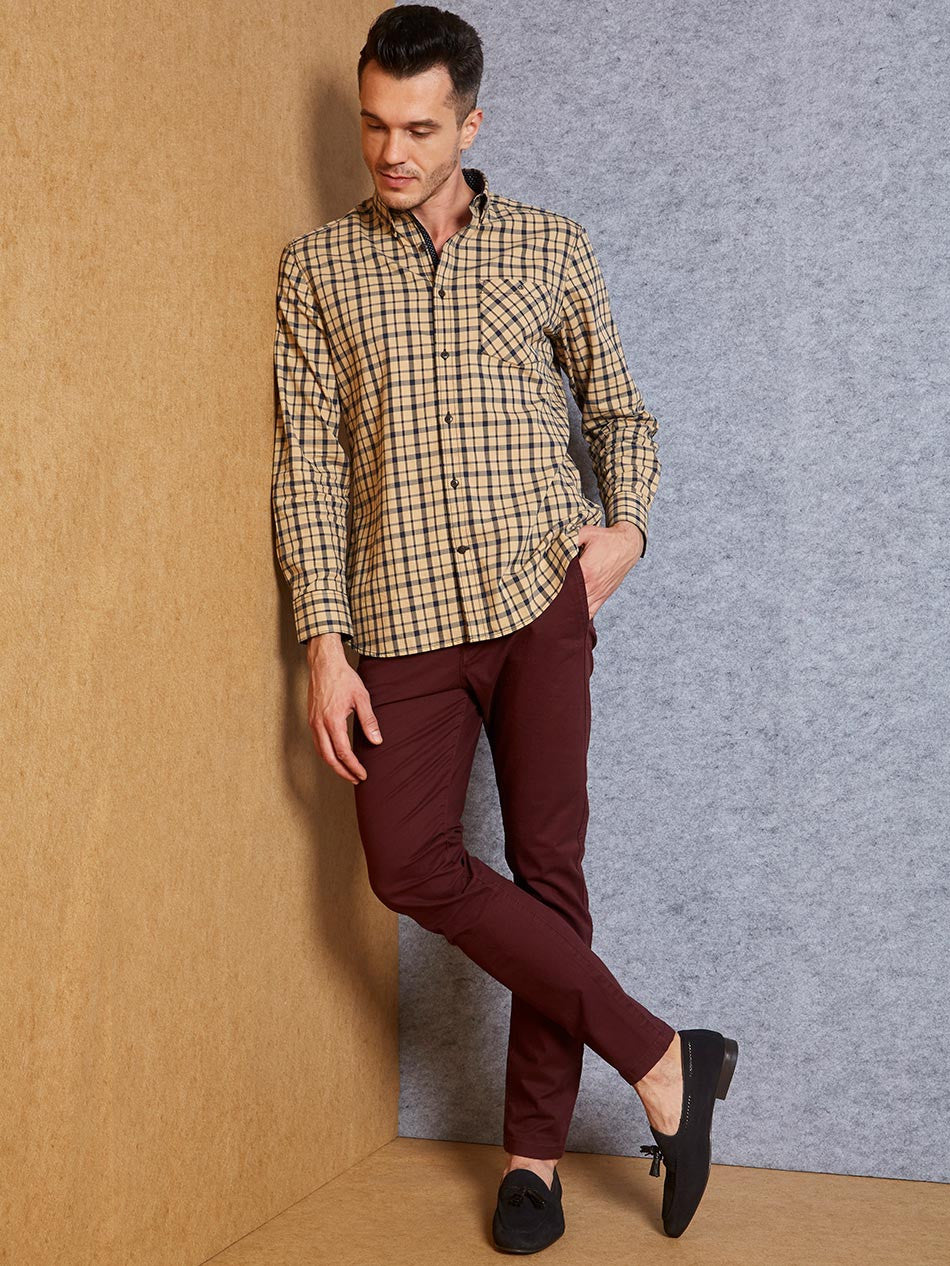 KHAKI NAVY CHECK