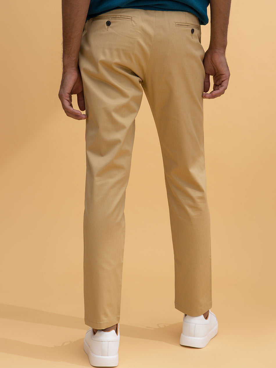 KHAKI TWILL CHINOS