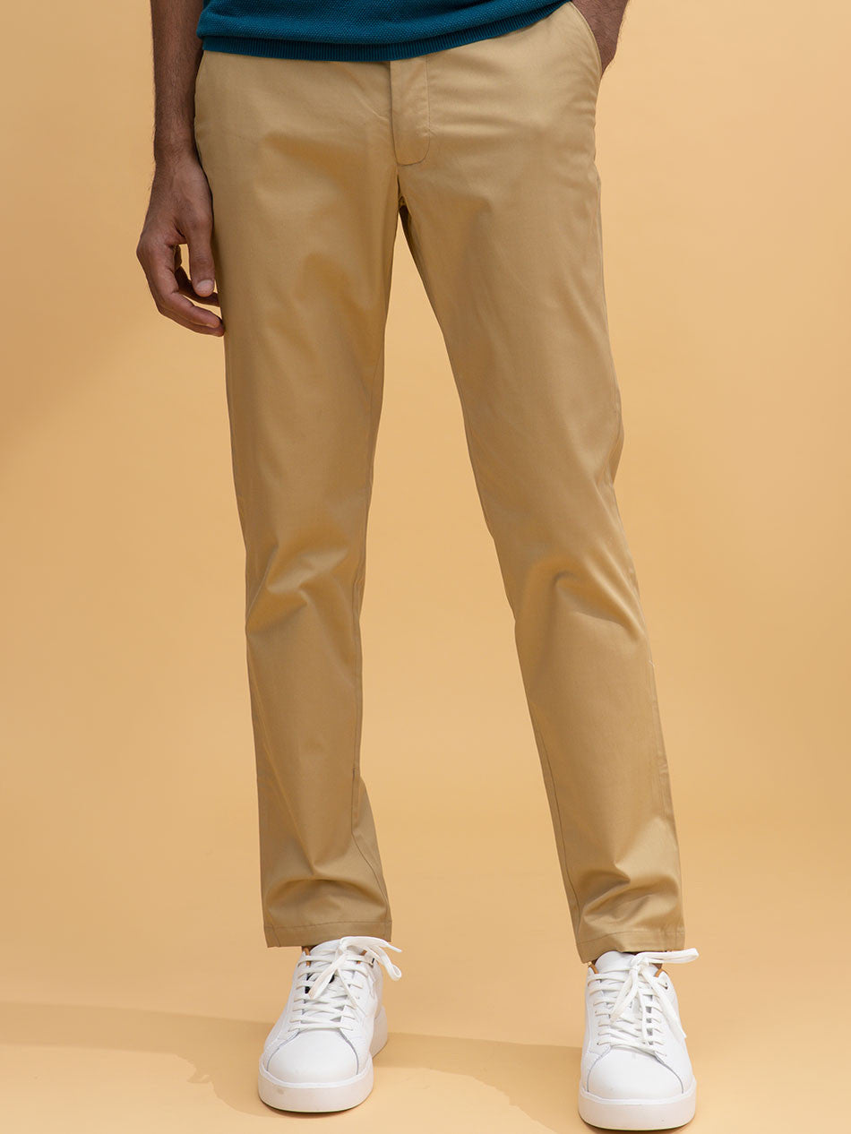 KHAKI TWILL CHINOS