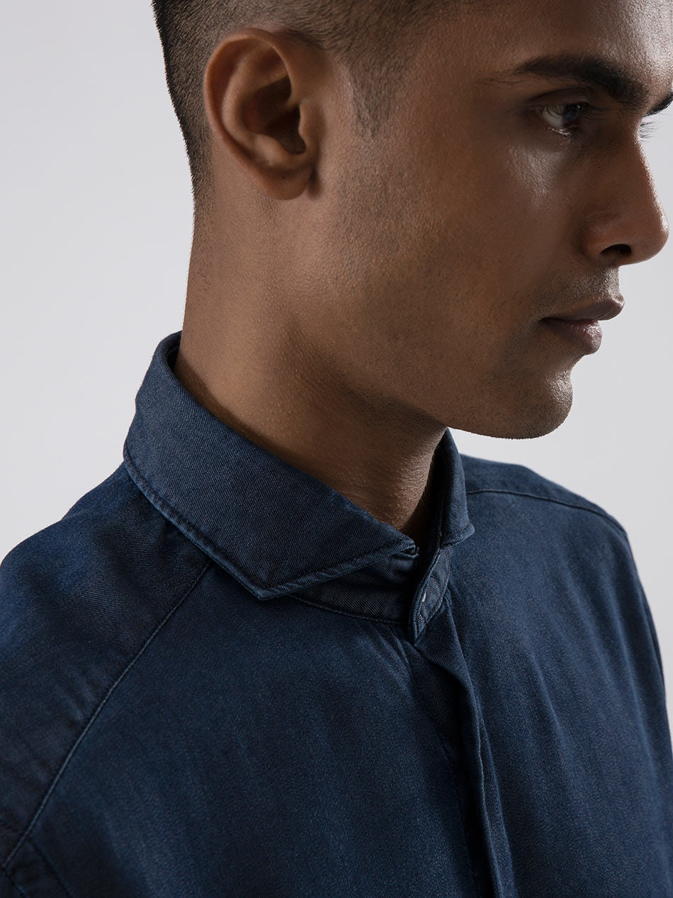DARK WASH TENCEL DENIM