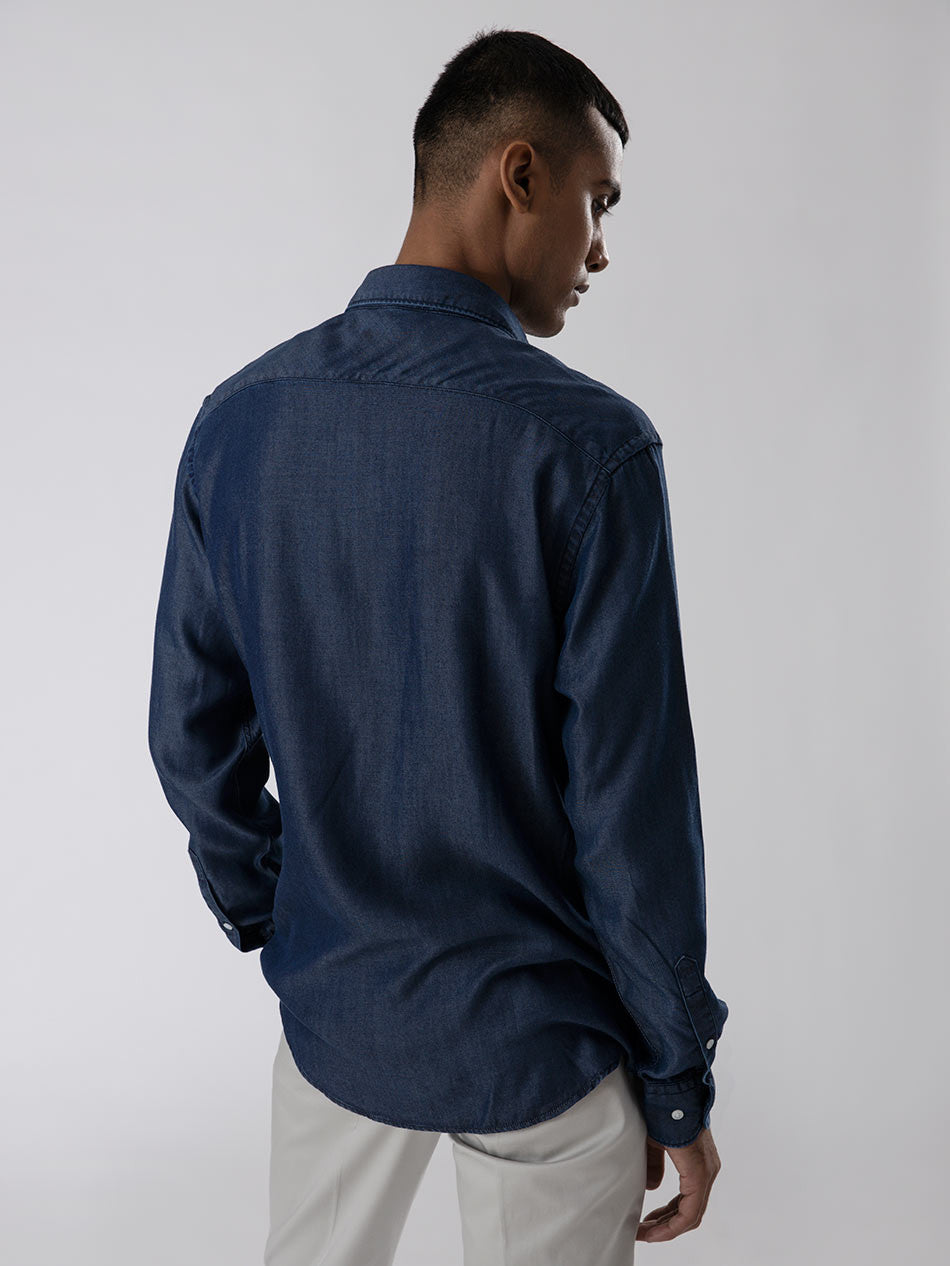 DARK WASH TENCEL DENIM