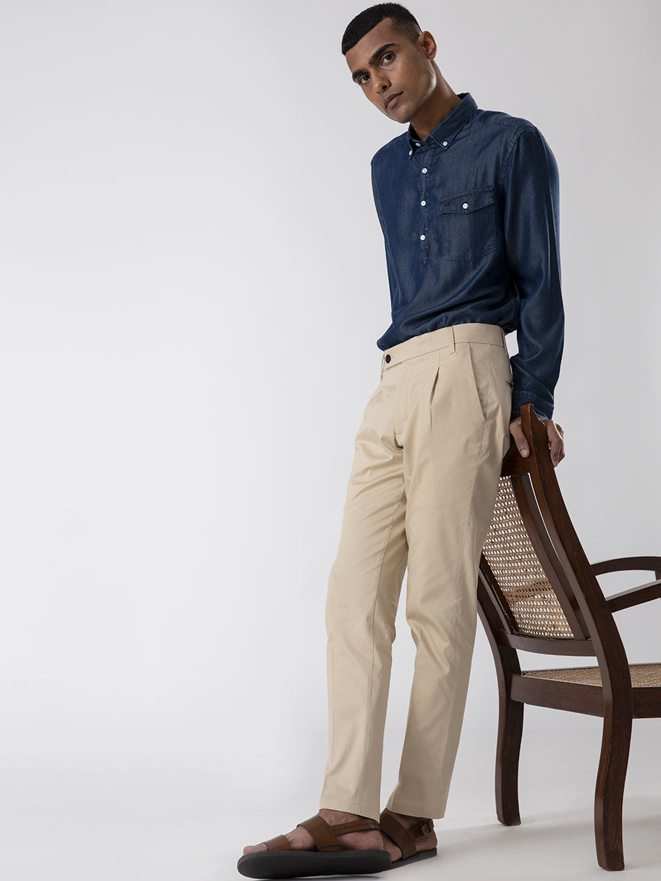 DARK WASH TENCEL POPOVER