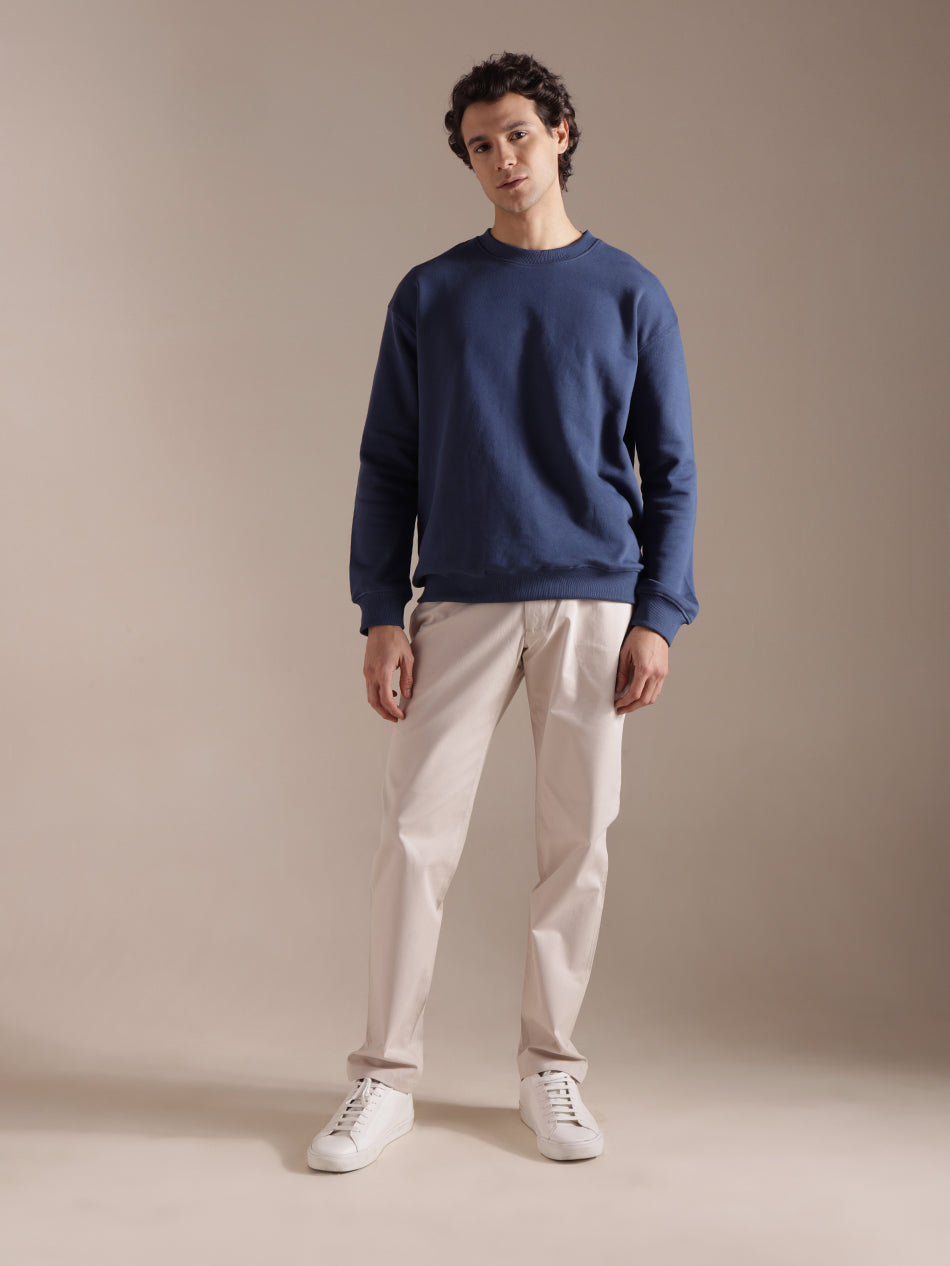 Regal Blue Cotton Sweatshirt