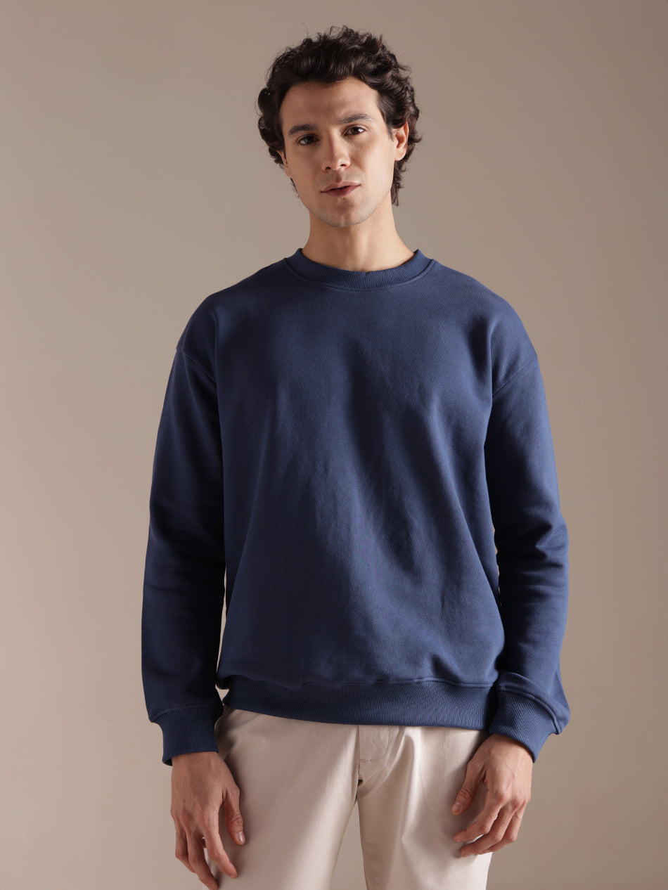Regal Blue Cotton Sweatshirt
