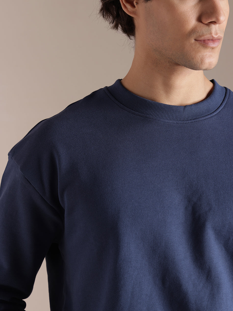 Regal Blue Cotton Sweatshirt