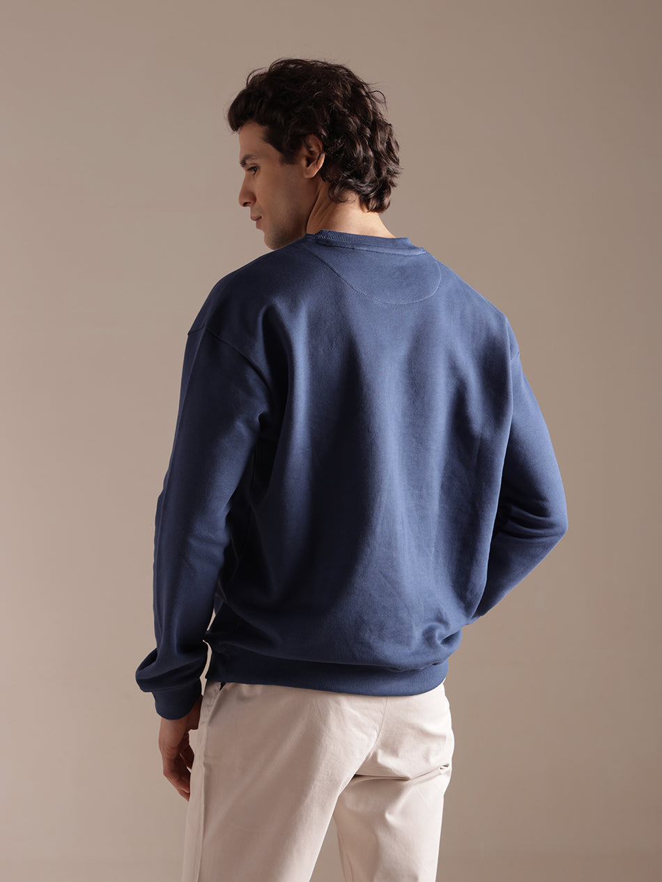 Regal Blue Cotton Sweatshirt