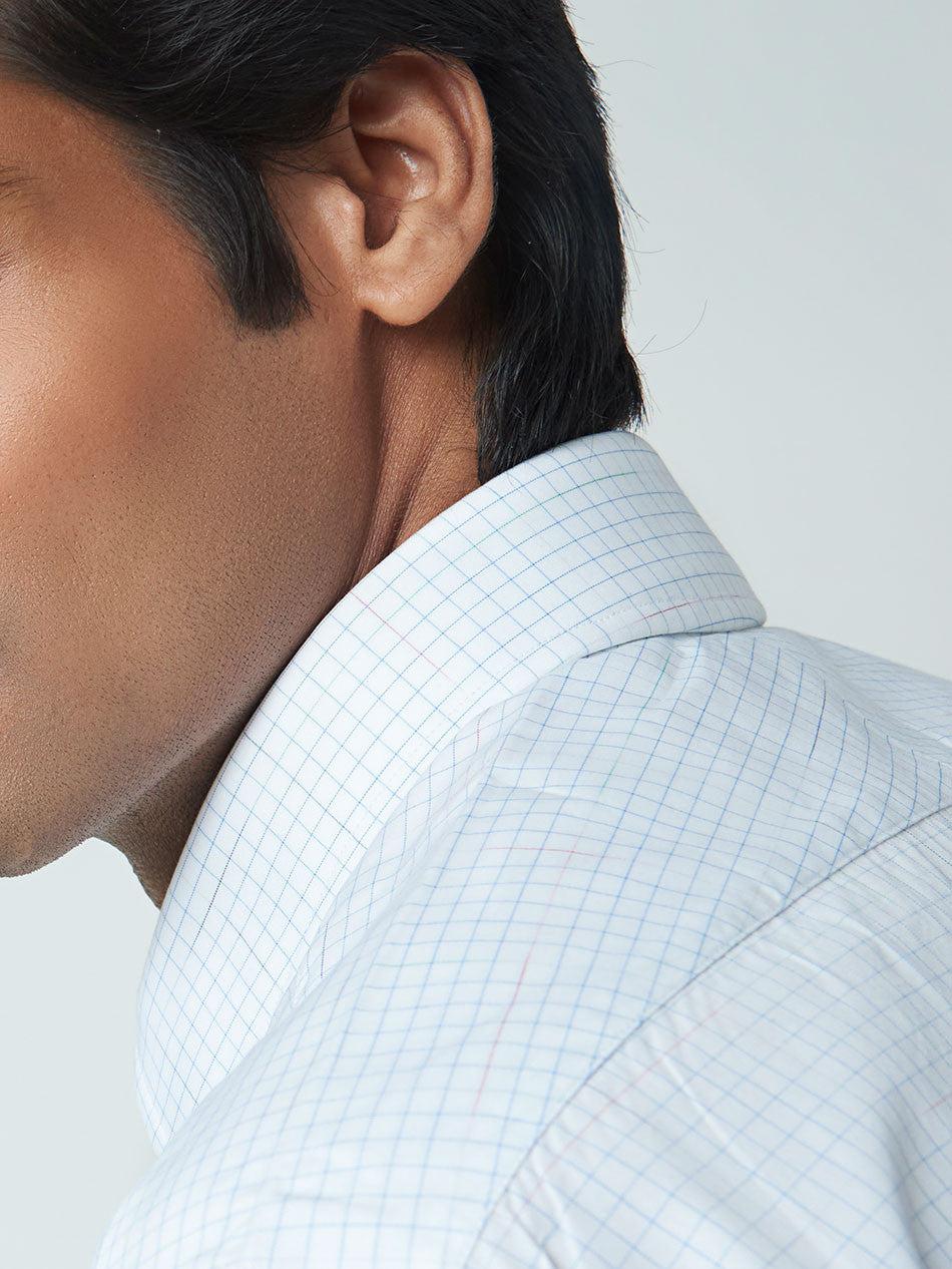 SPACEDYED GRID CHECK SHIRT