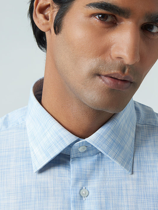 SKETCHY BLUE SPACEDYED SHIRT