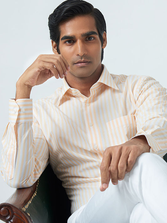 TANGERINE BOLD STRIPE SHIRT