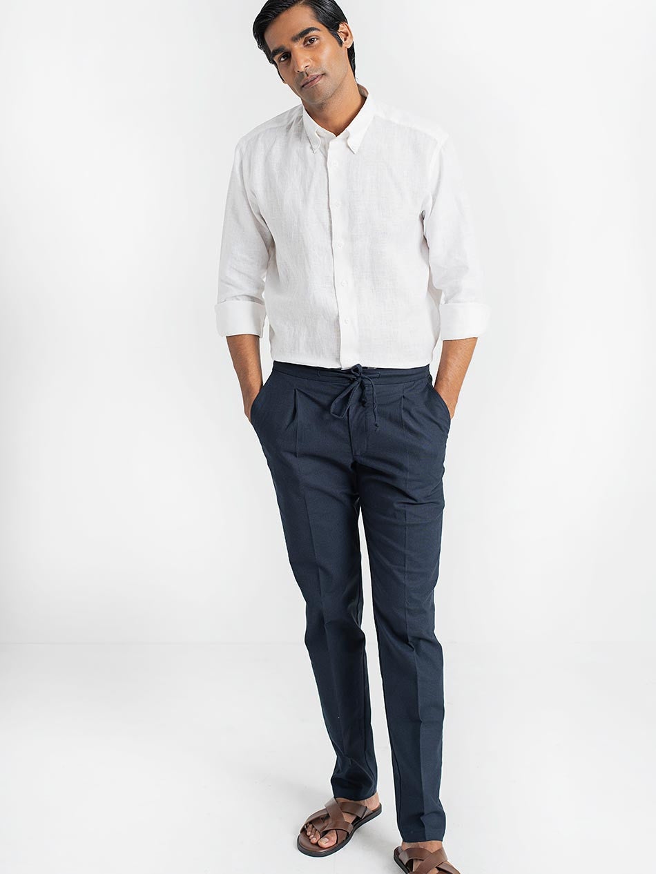 NAVY EASY PANTS