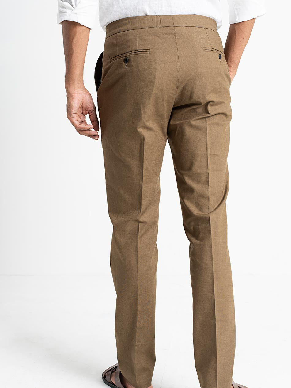 BROWN EASY PANTS