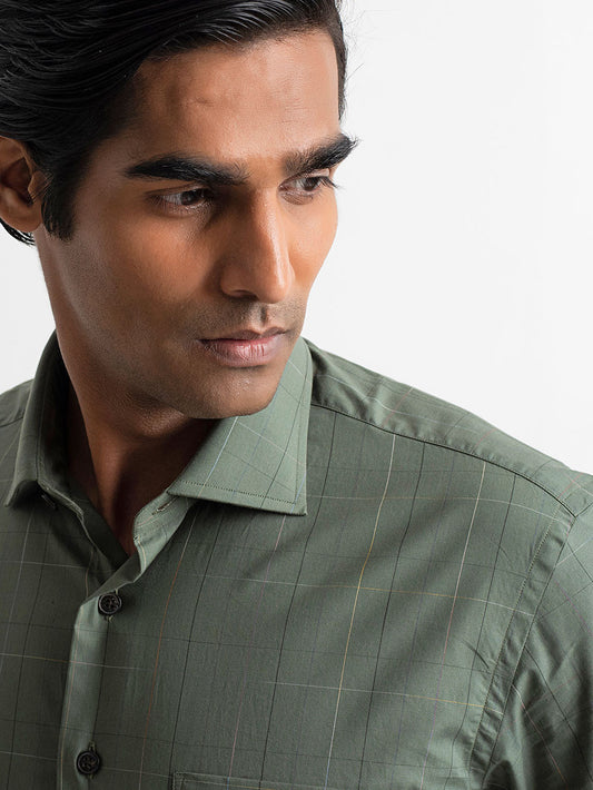 OLIVE NIGHT SPACEDYED SHIRT