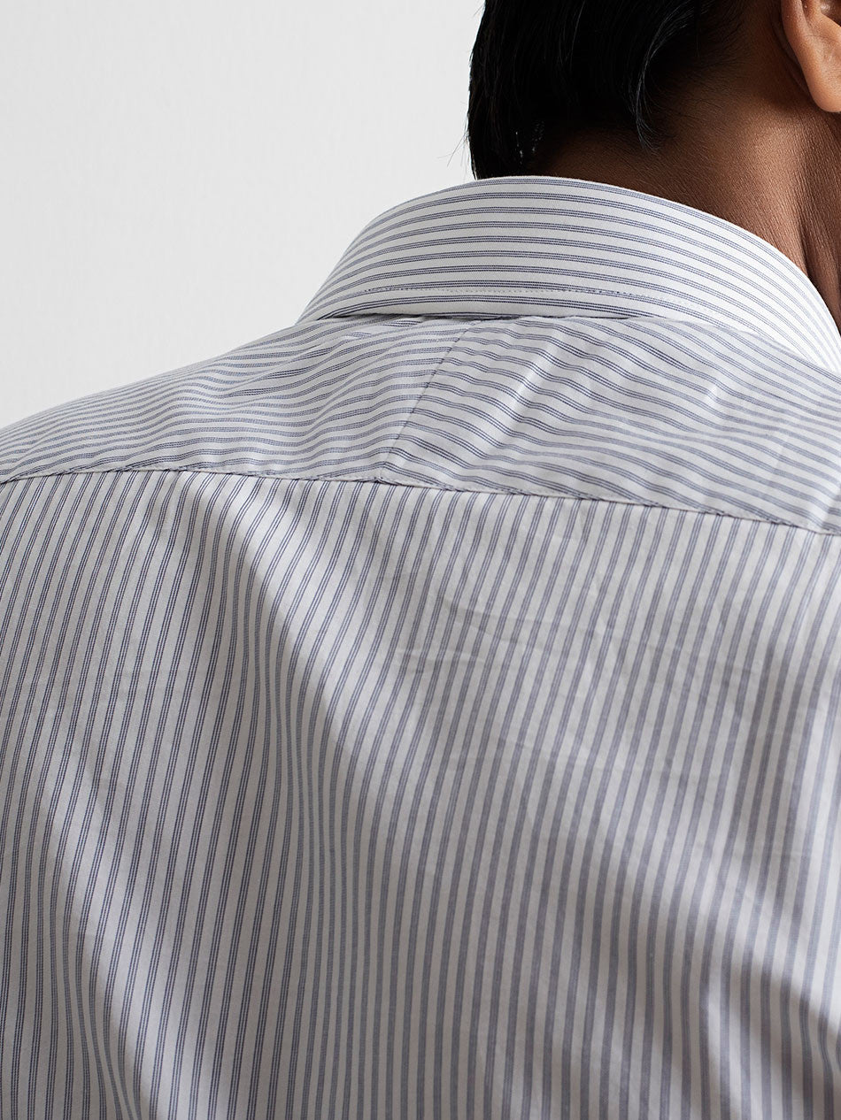 SUPER 90s TWILL STRIPE FRENCH CUFF SHIRT