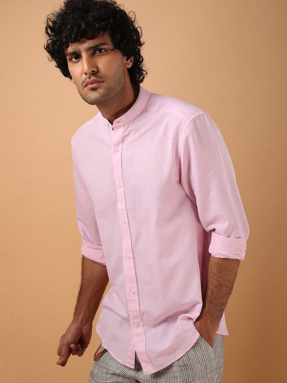 Pink linen cotton