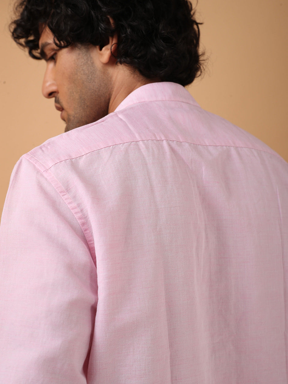 Pink linen cotton