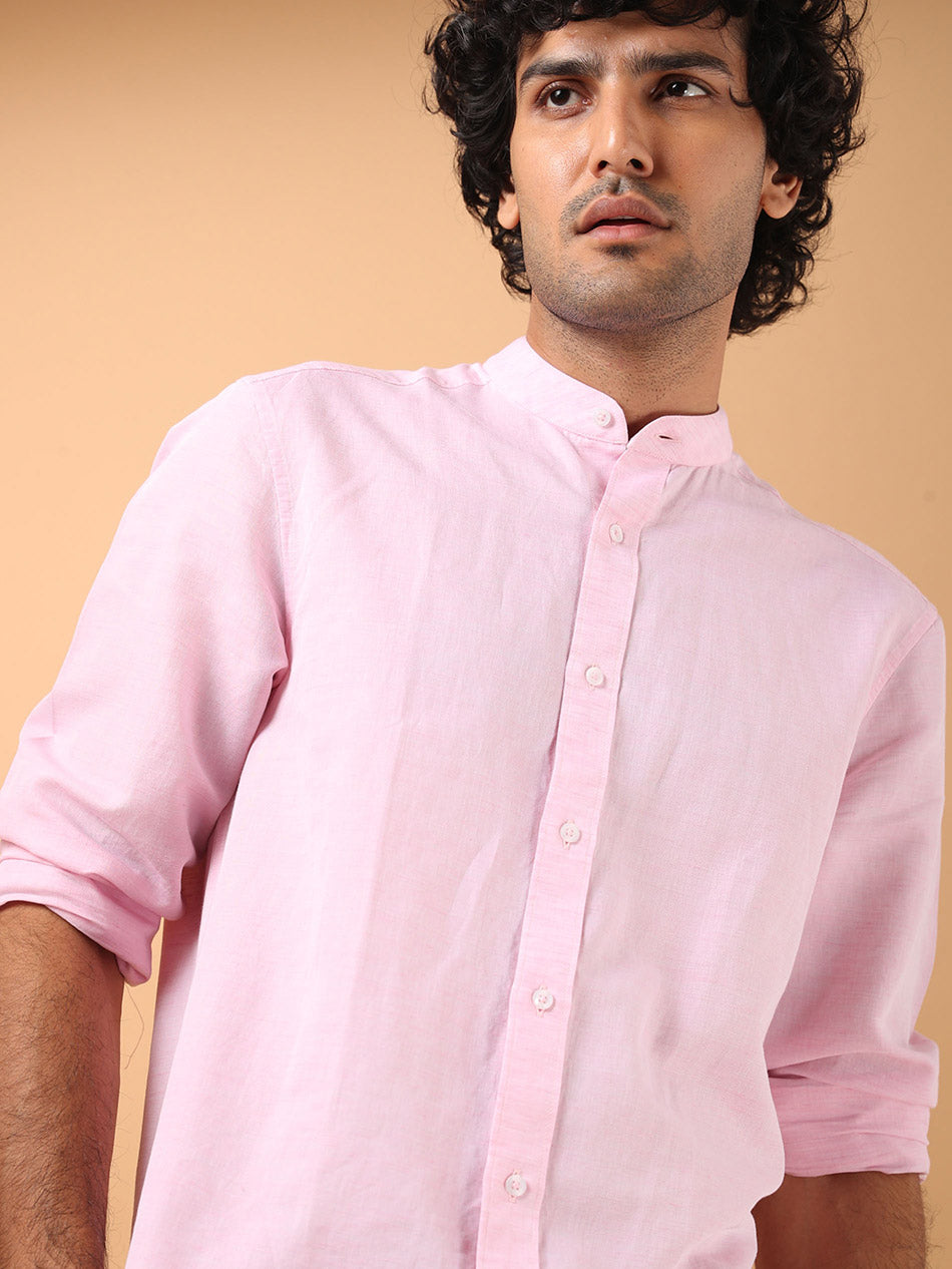 Pink linen cotton