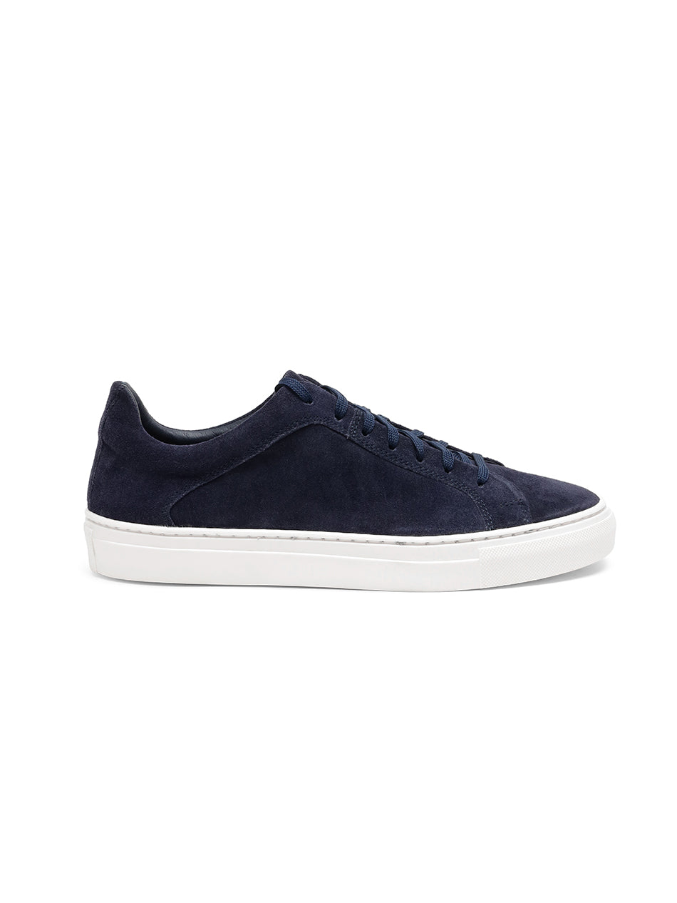 Navy Suede Trainers