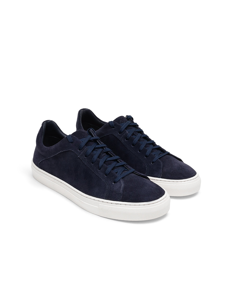 Navy Suede Trainers