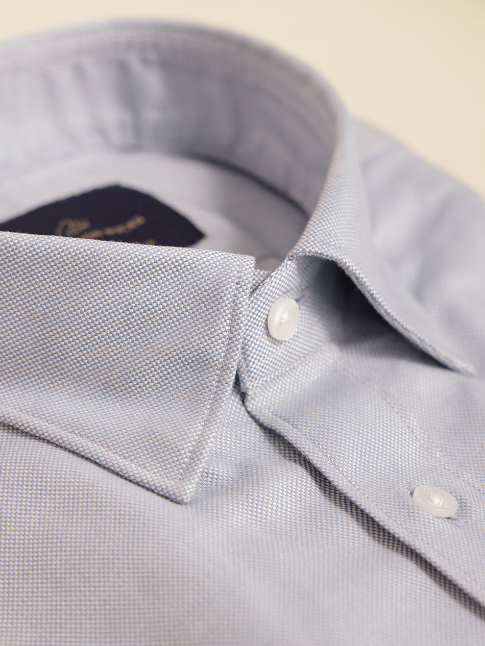 GREY OXFORD S/S SHIRT