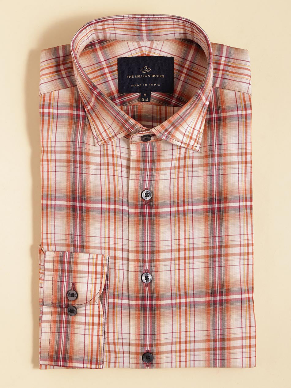 BORDEAUX PLAID SHIRT