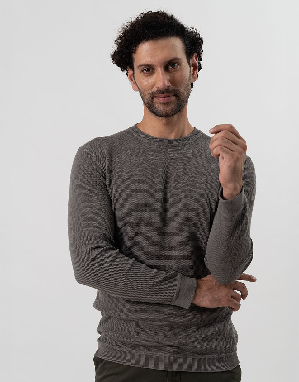 SLATE GREY LONG SLEEVED TEE
