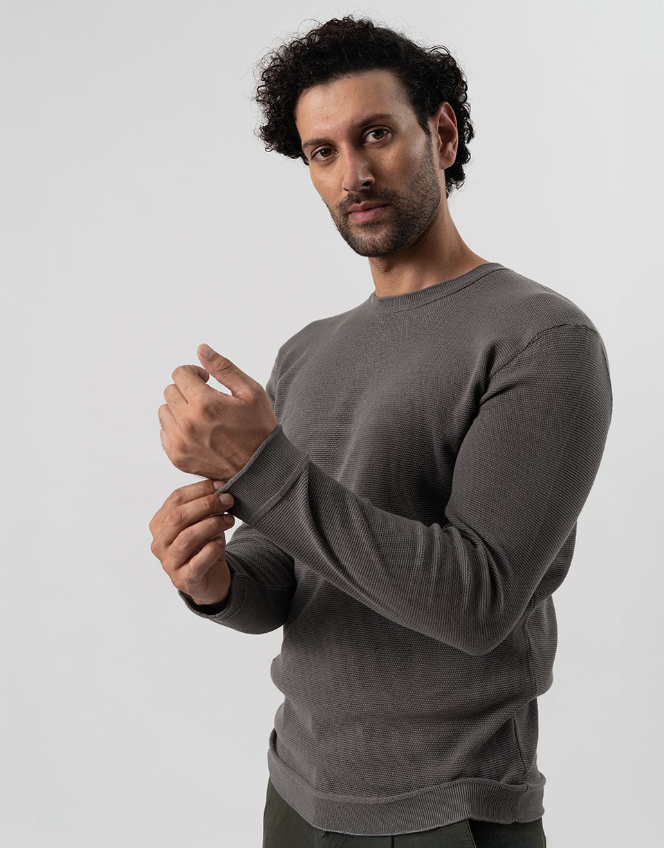 SLATE GREY LONG SLEEVED TEE
