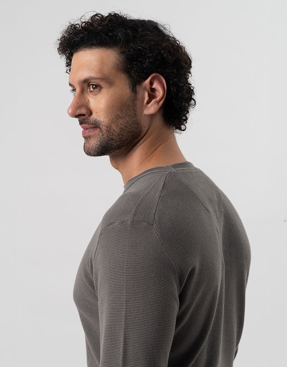 SLATE GREY LONG SLEEVED TEE