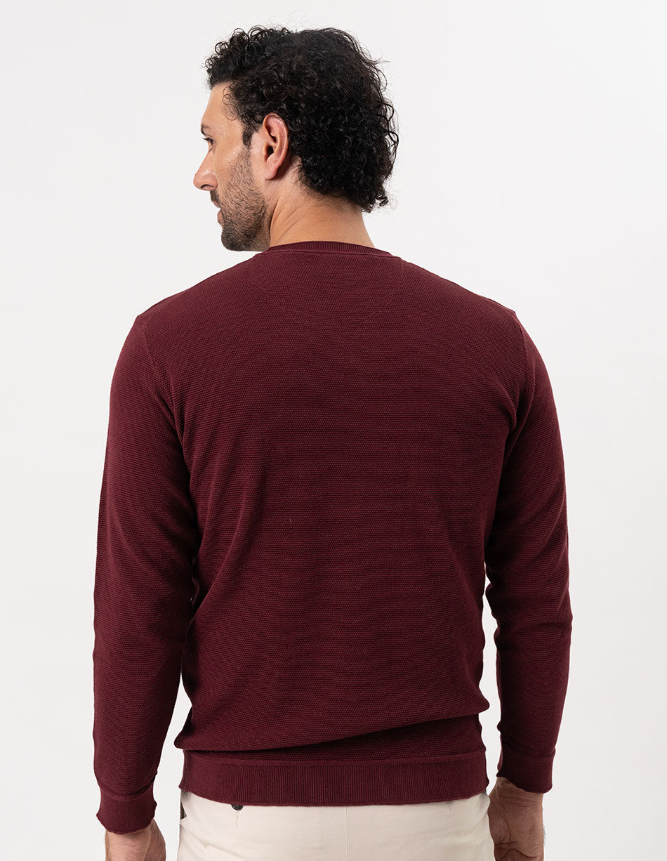 BURGUNDY LONG SLEEVED TEE