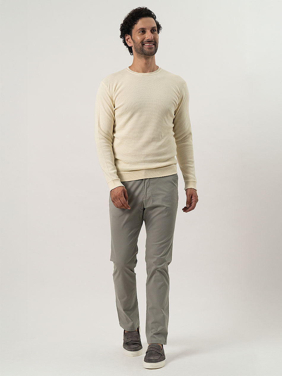 CREAM LONG SLEEVED TEE