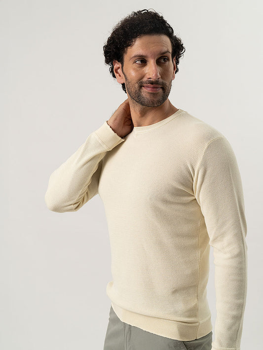 CREAM LONG SLEEVED TEE