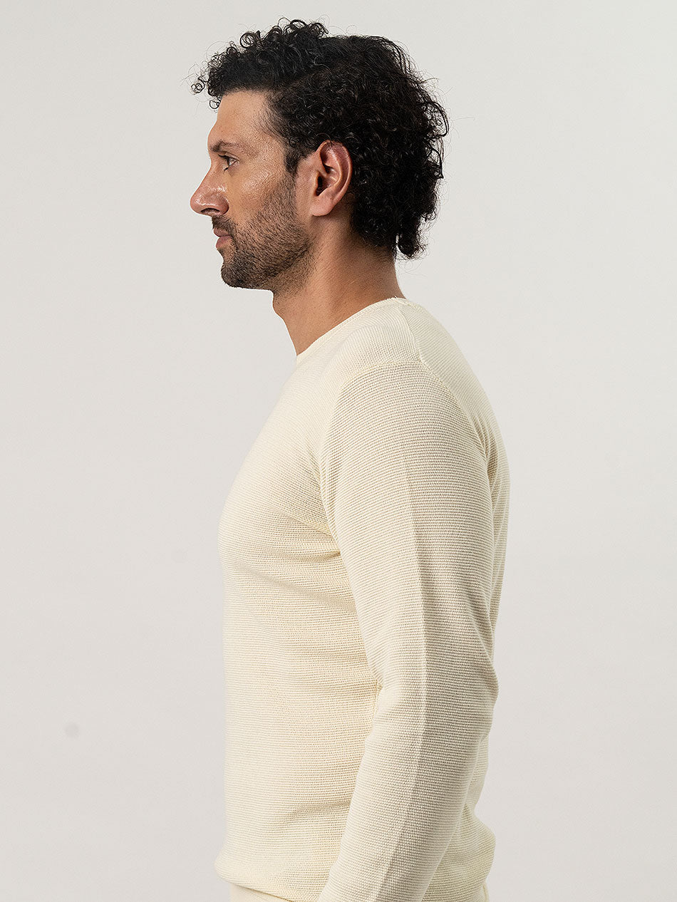 CREAM LONG SLEEVED TEE