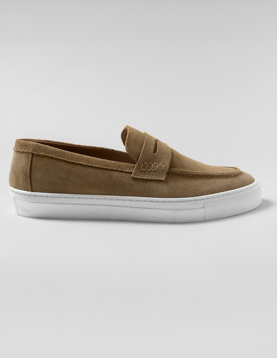 Capri Suede Penny Slip-On — Dune
