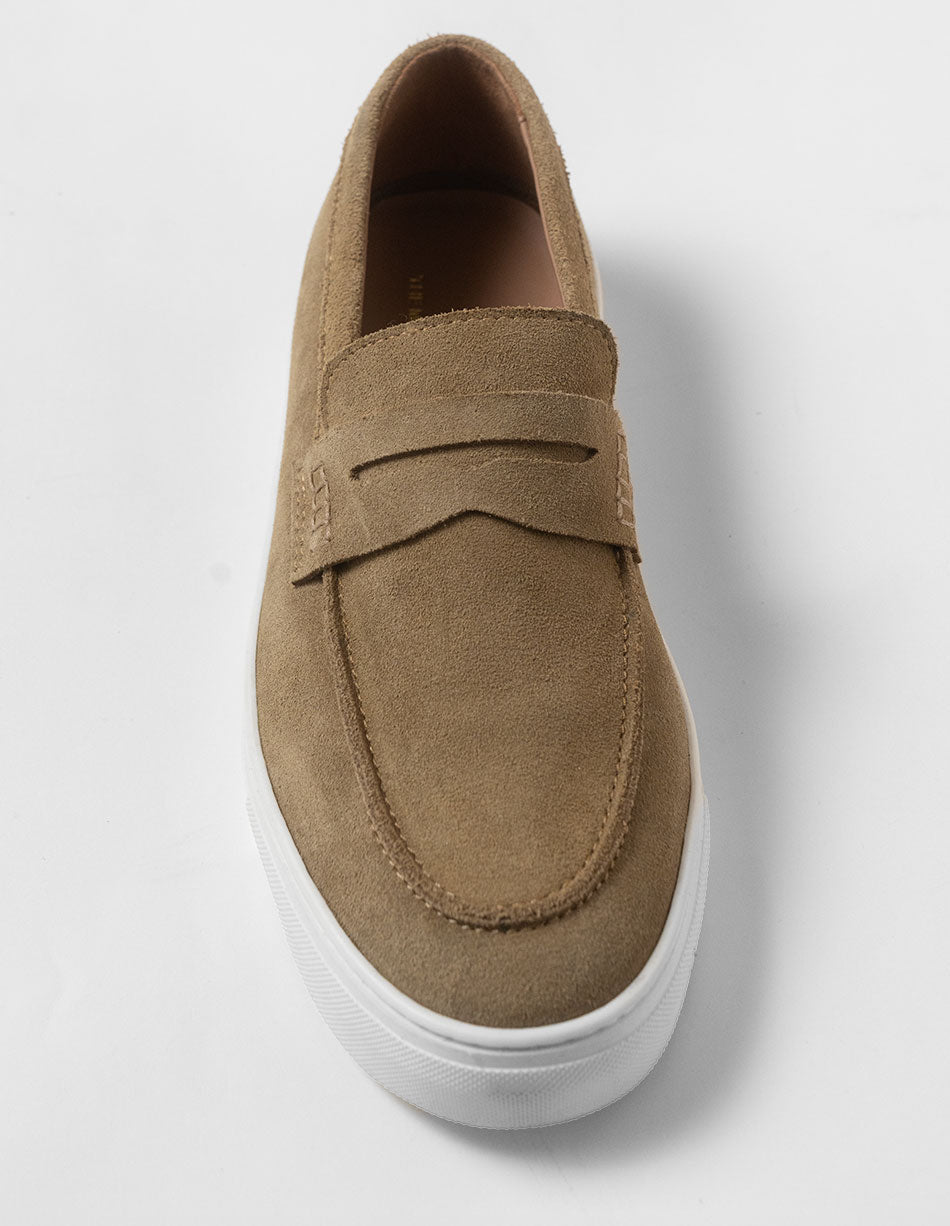 Capri Suede Penny Slip-On — Dune