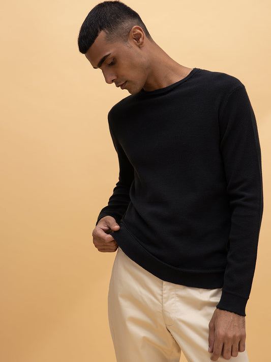 BLACK LONG SLEEVED TEE