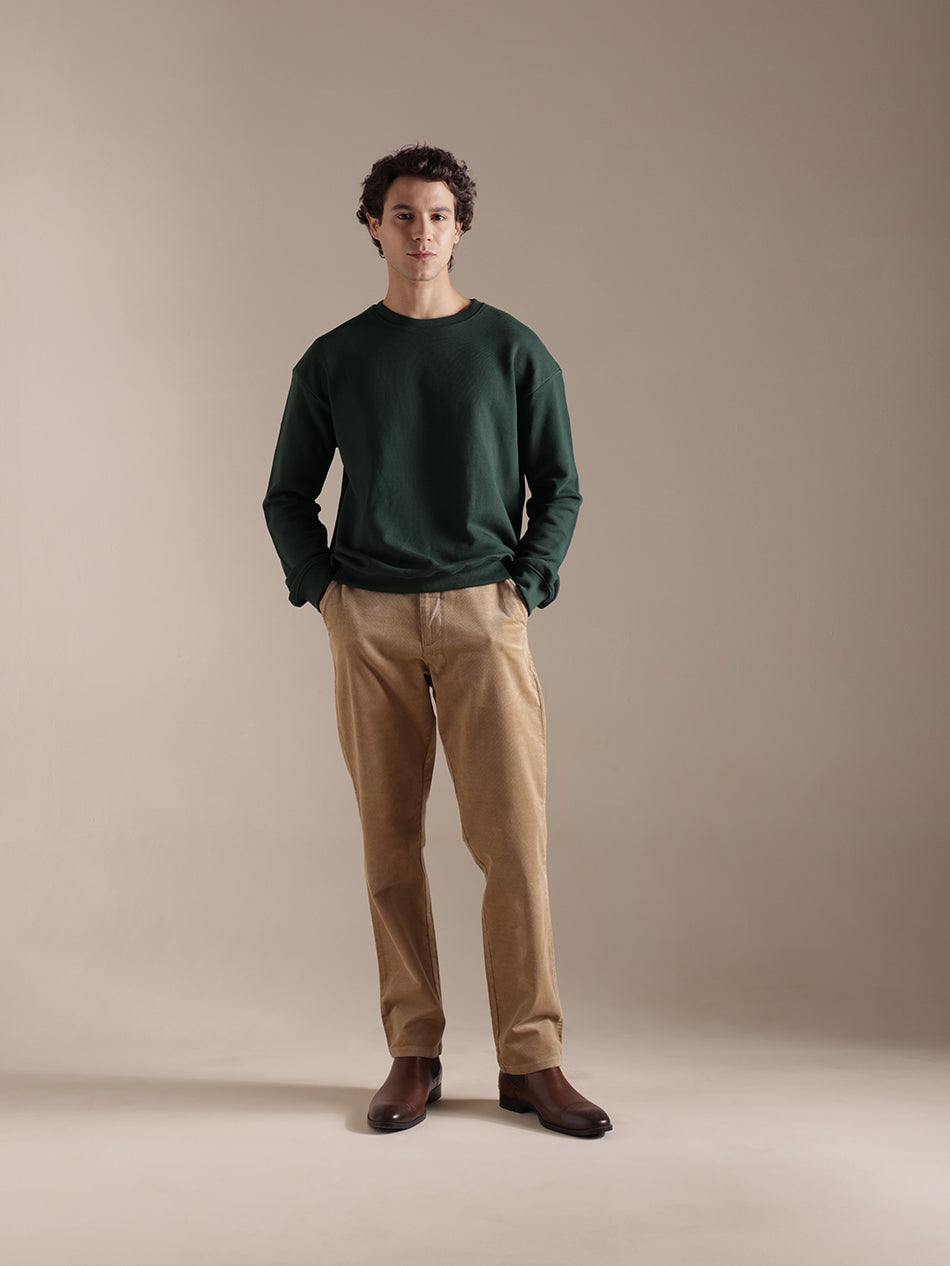 Forest Pine Green Cotton Sweatshirt