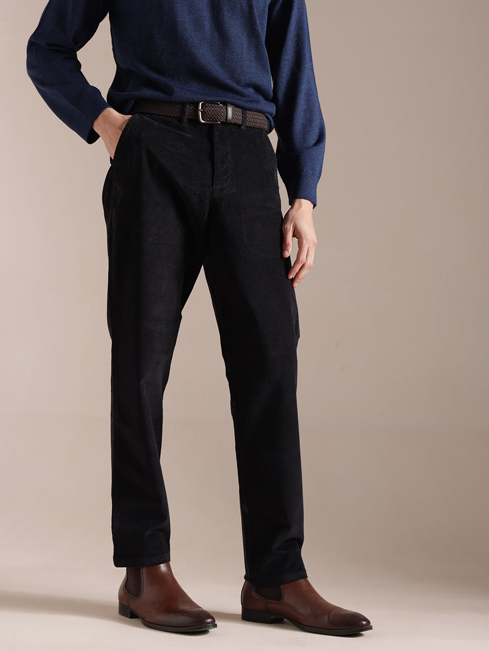 Midnight Black Corduroy Pants