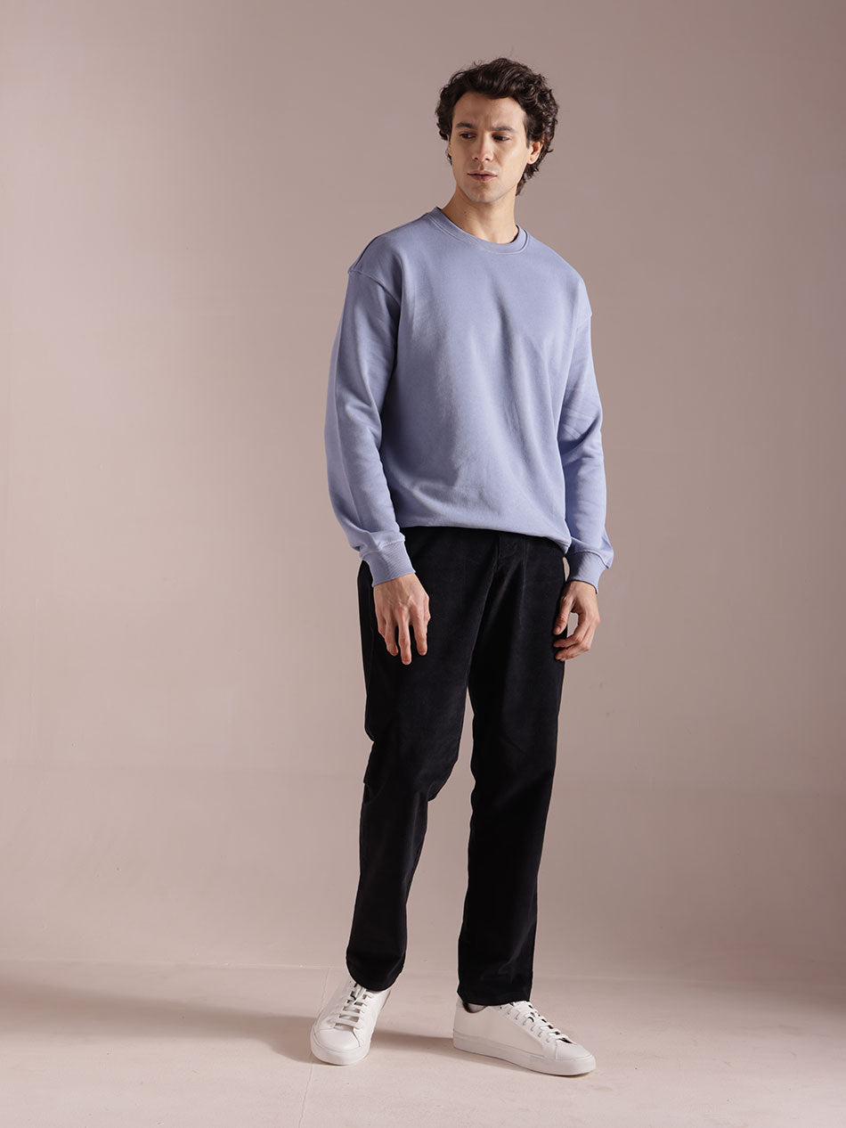 Cloud Blue Cotton Sweatshirt