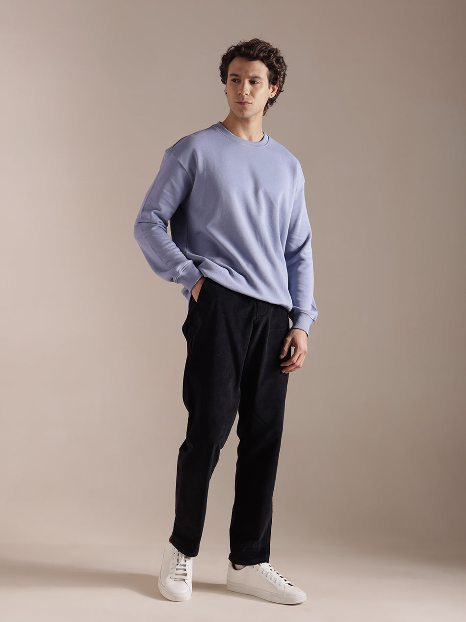 Cloud Blue Cotton Sweatshirt