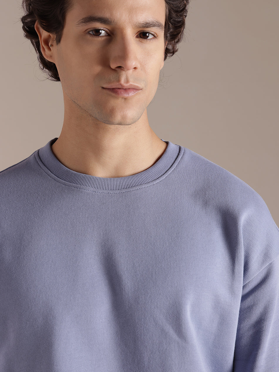 Cloud Blue Cotton Sweatshirt