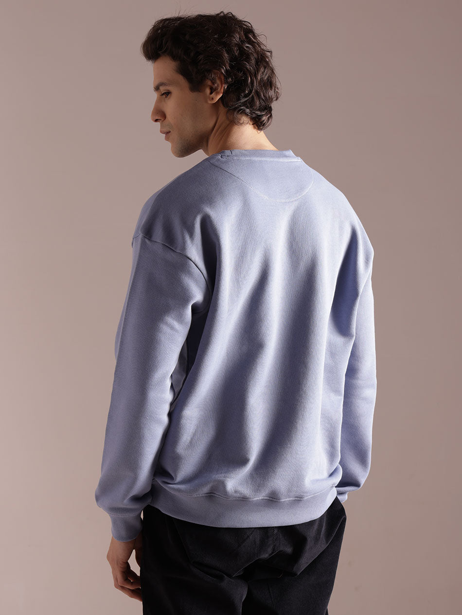 Cloud Blue Cotton Sweatshirt