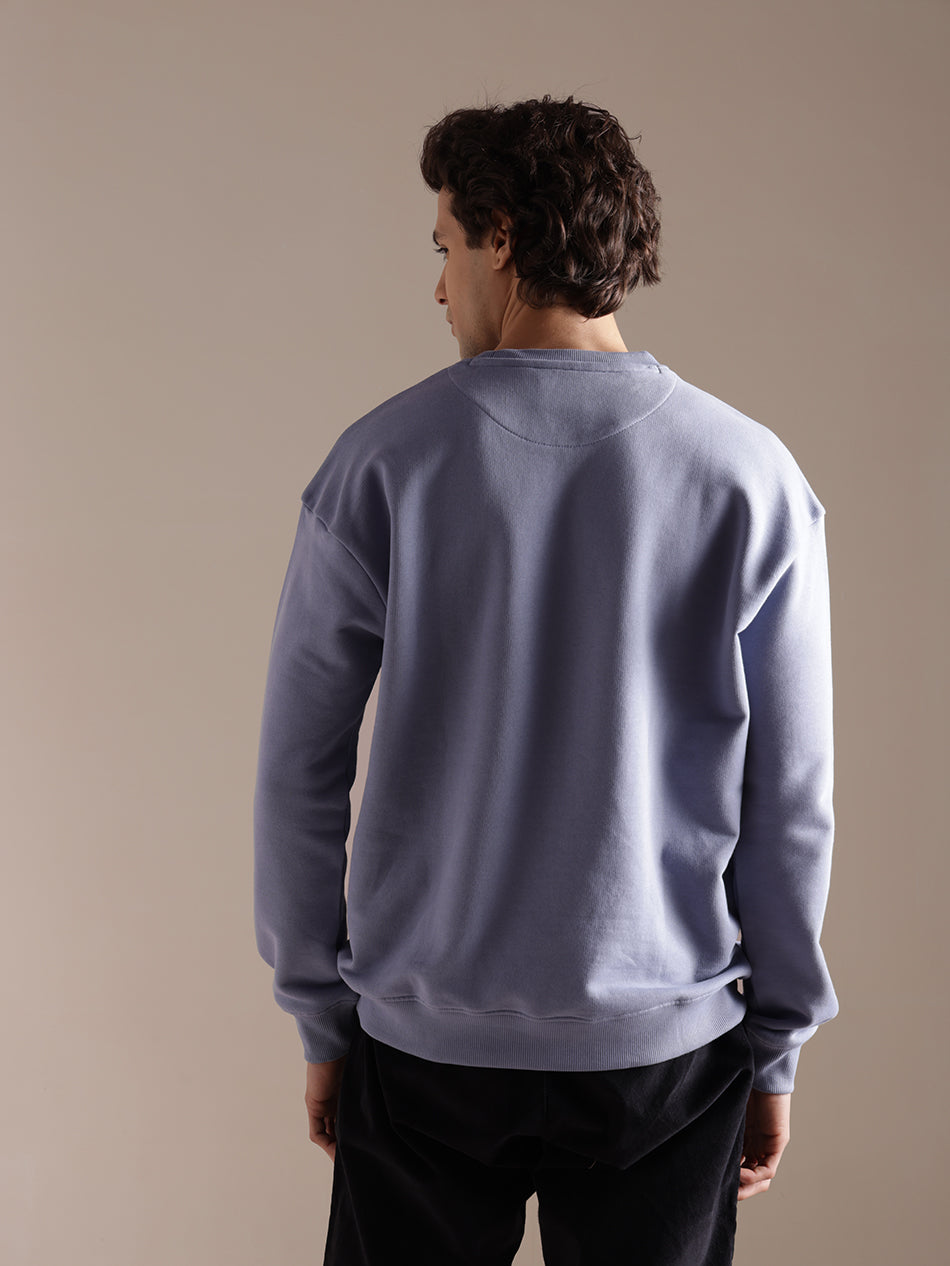 Cloud Blue Cotton Sweatshirt