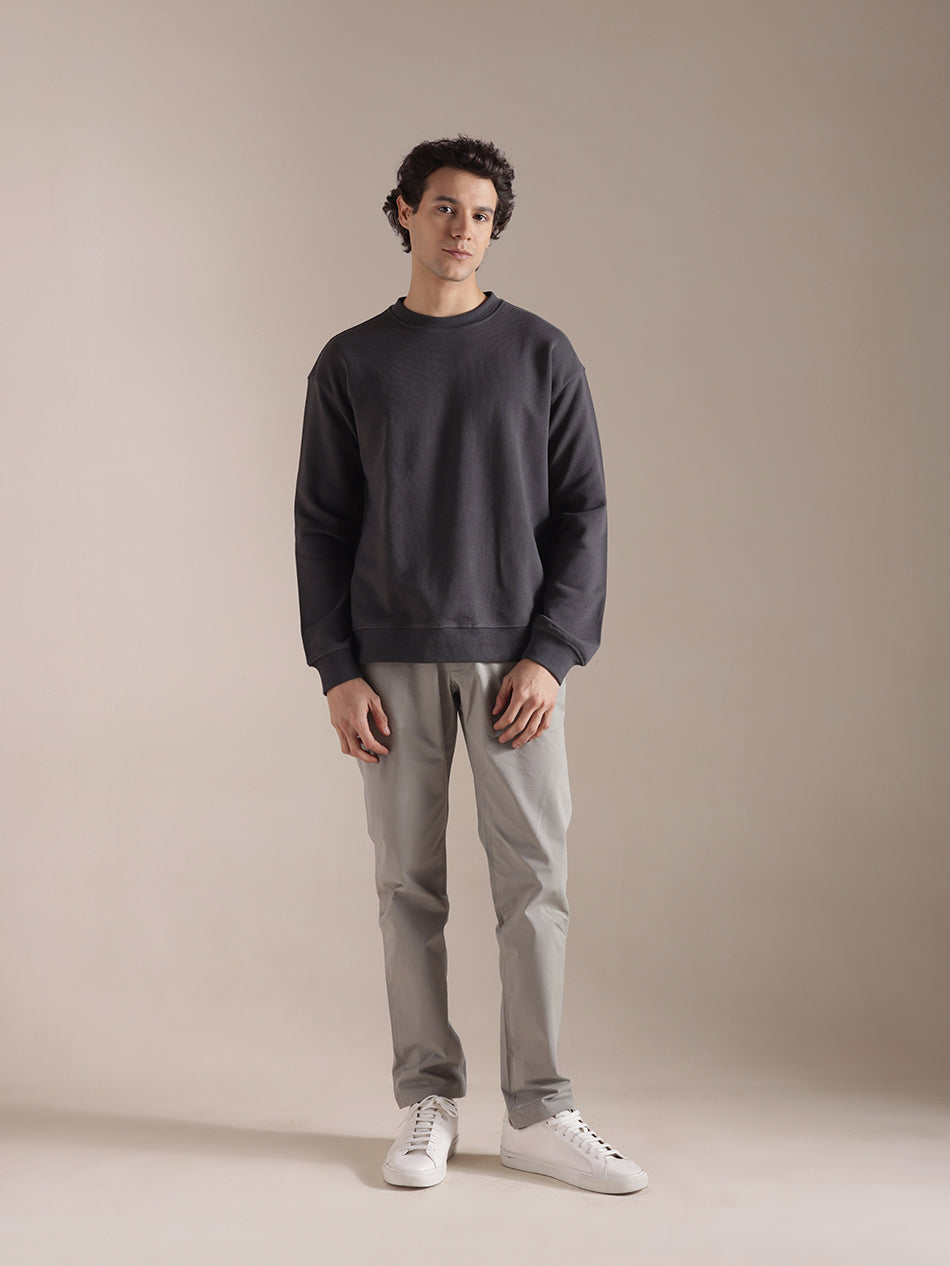 Classic Grey Cotton Sweatshirt