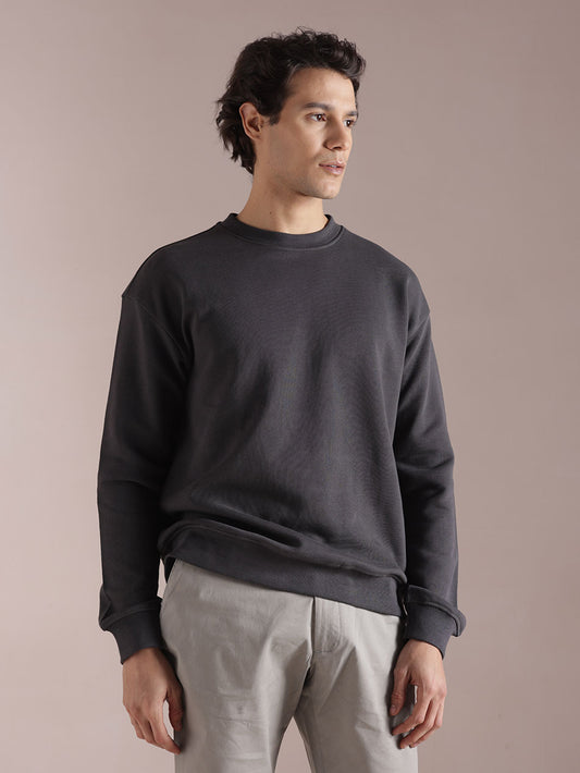 Classic Grey Cotton Sweatshirt