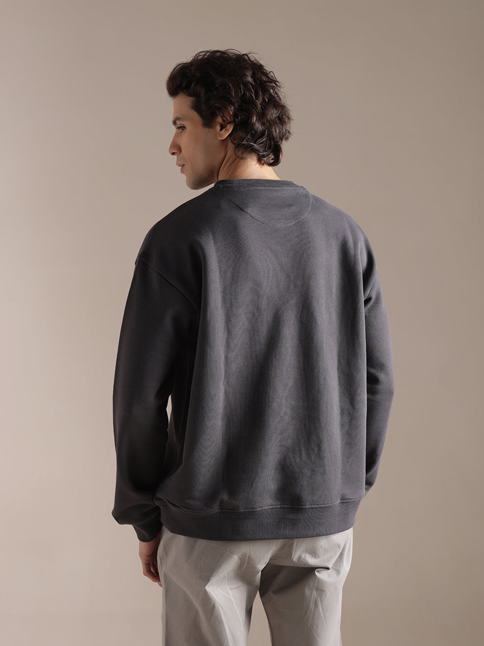 Classic Grey Cotton Sweatshirt