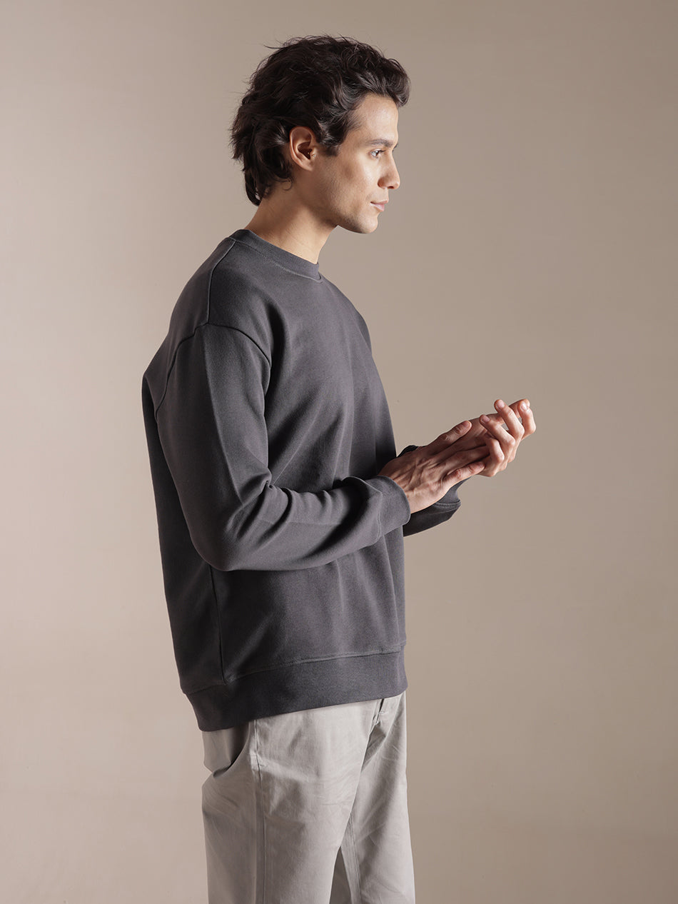 Classic Grey Cotton Sweatshirt