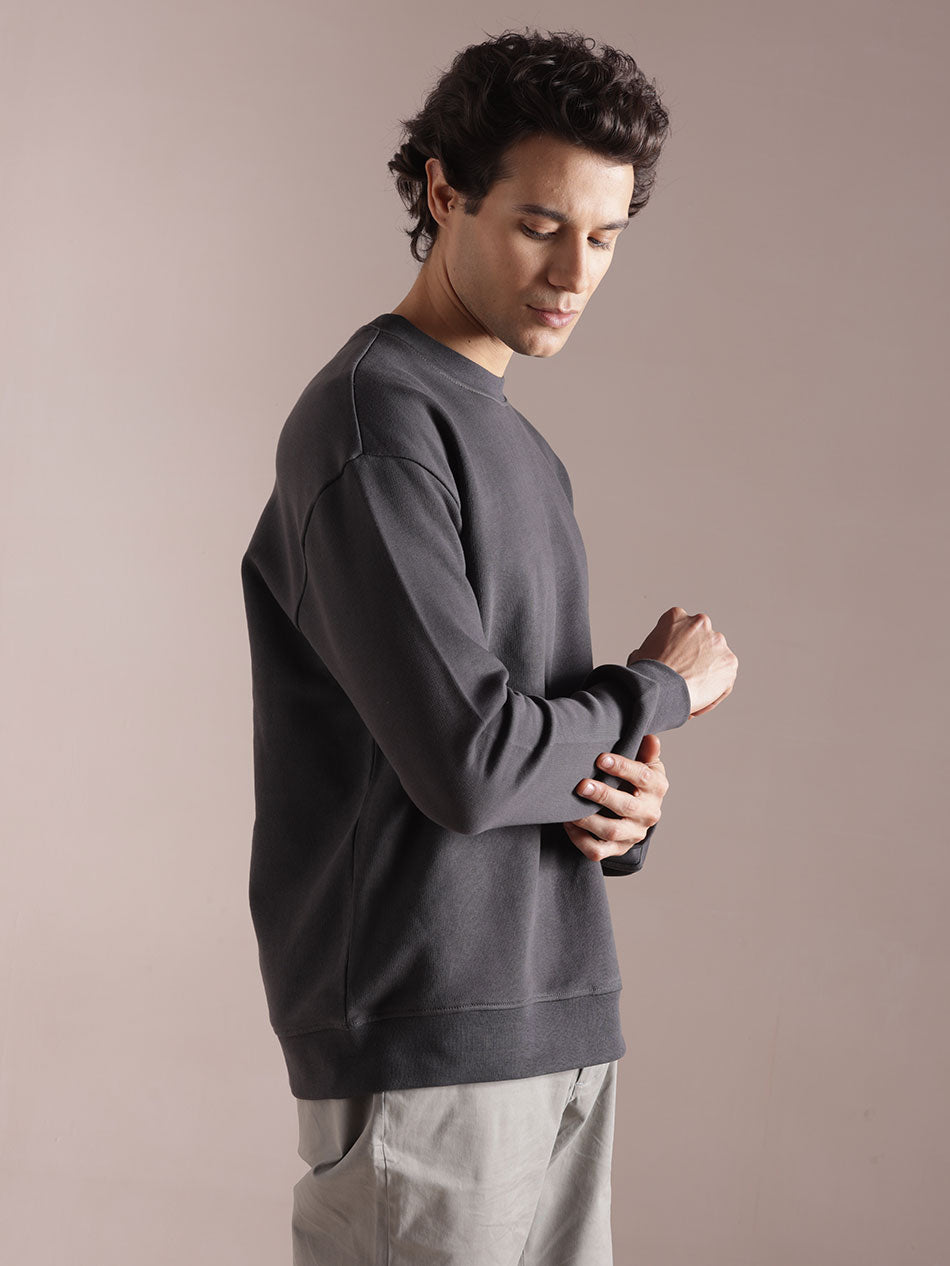 Classic Grey Cotton Sweatshirt