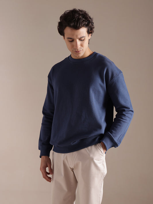 Regal Blue Cotton Sweatshirt