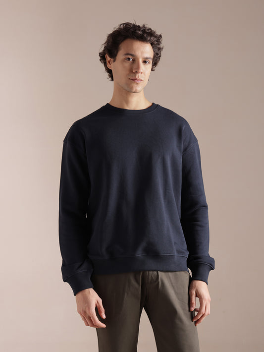 Deep Navy Cotton Sweatshirt