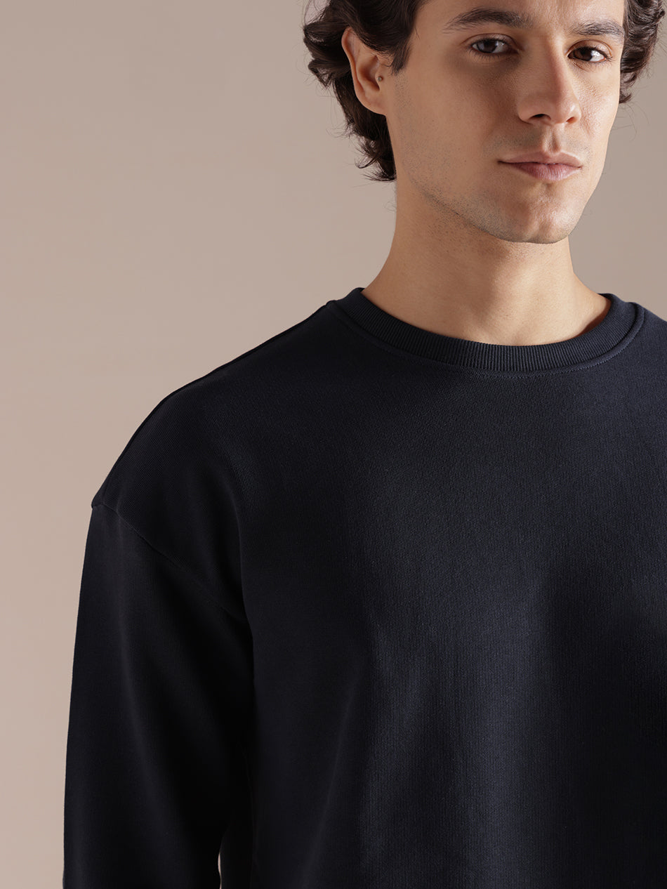 Deep Navy Cotton Sweatshirt