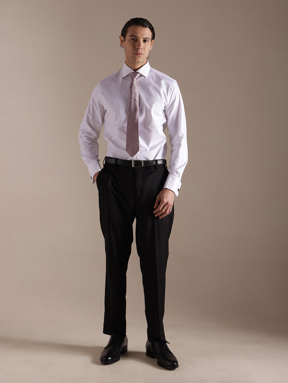White French Cuff Twill Shirt
